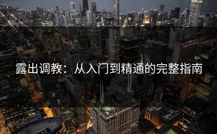 露出调教：从入门到精通的完整指南