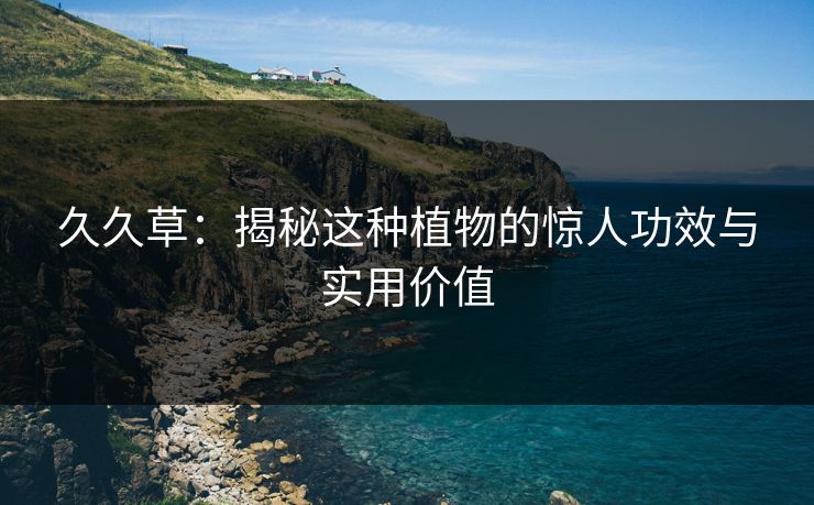 久久草：揭秘这种植物的惊人功效与实用价值